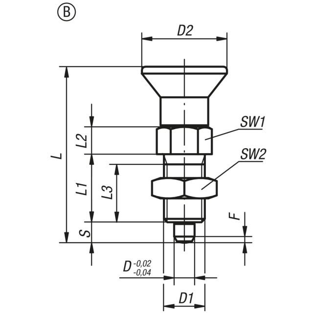 ARRETIERBOLZEN  Stahl  K0338.2903