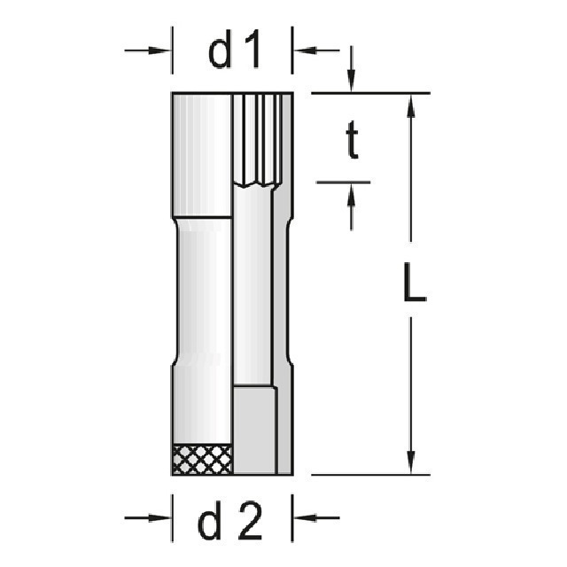 Steckschlüsseleins. D19L 10mm GEDORE