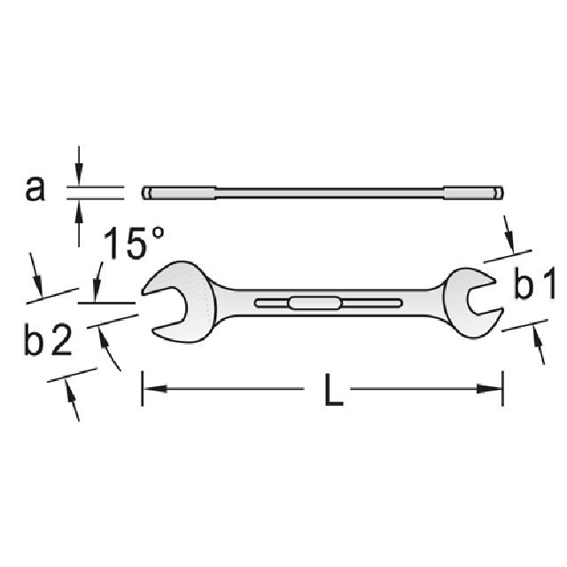 Double open-end wrench set 6-8 Gedore