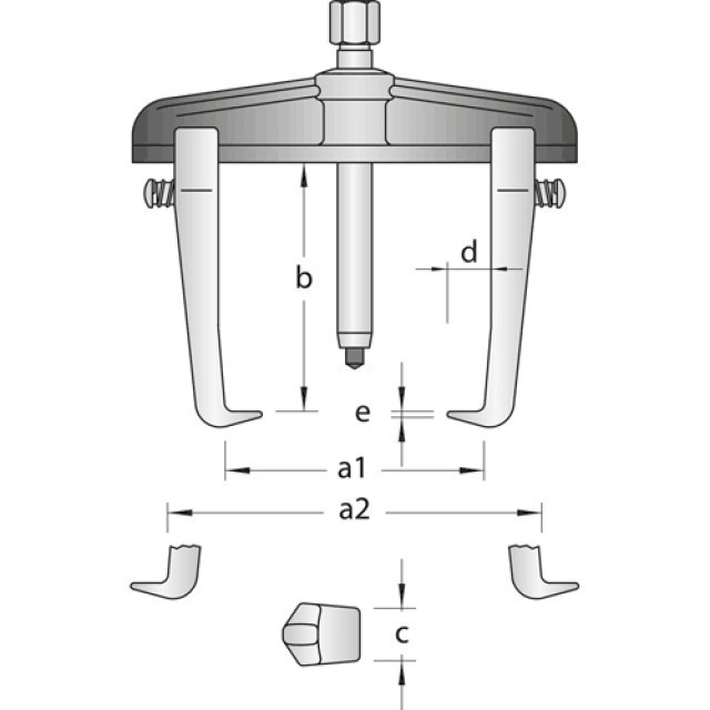 Abzieher HIGH POWER 1.04/HP2A-B GEDORE