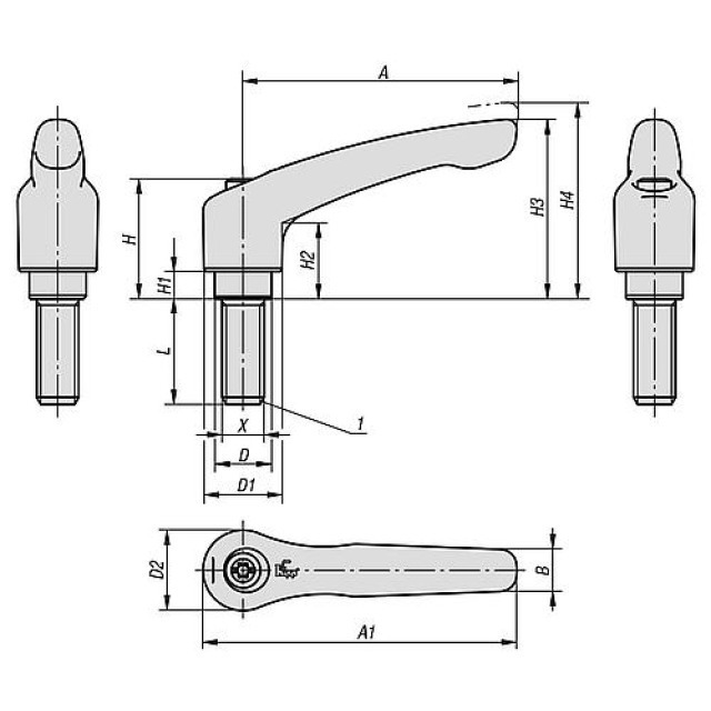 KLEMMHEBEL  Zink  K0122.0041x10