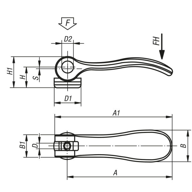 EXZENTERHEBEL  Alu  K0005.9501103