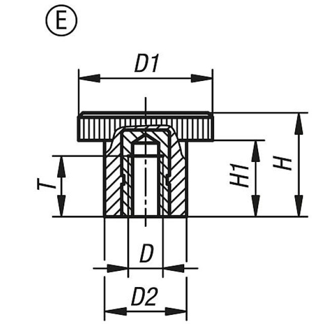 RÄNDELKNOPF Duroplast  K1223.202608