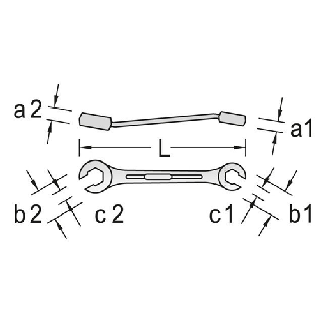 Ringschlüssel, offen 400 11x13mm GEDORE