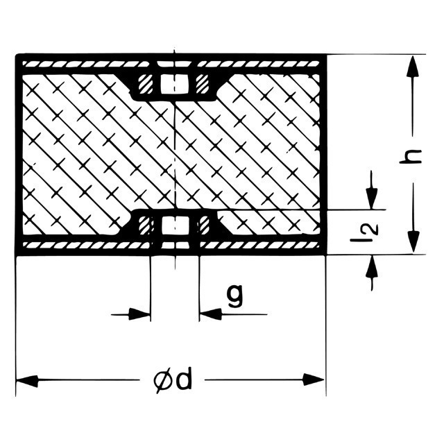 GM-PU C 30 x 30 M8-8 hart