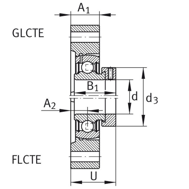 Spannlagereinheit TTUE45-XL INA