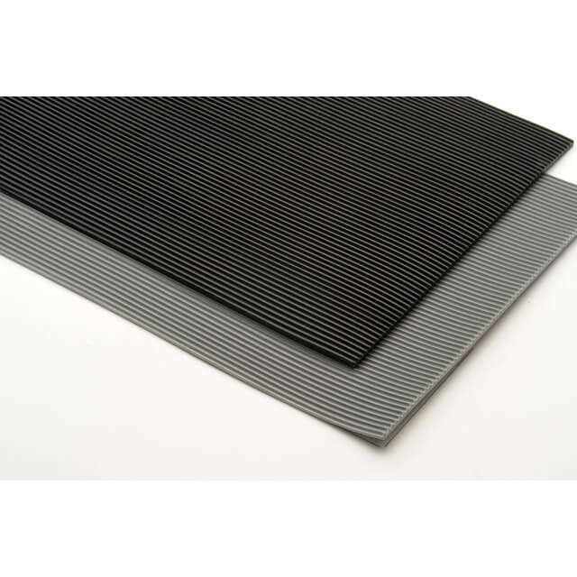 Rubber fine groove mat