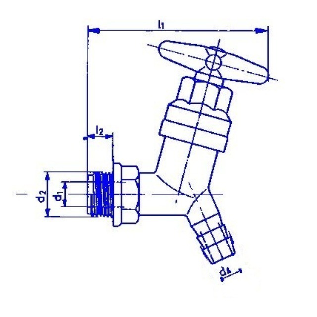 Ku-Eckventil 520800 1/2"AG x 1/2"T