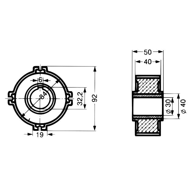 GM-ELE T2 30 x 90 H=50 mittel SCHWING