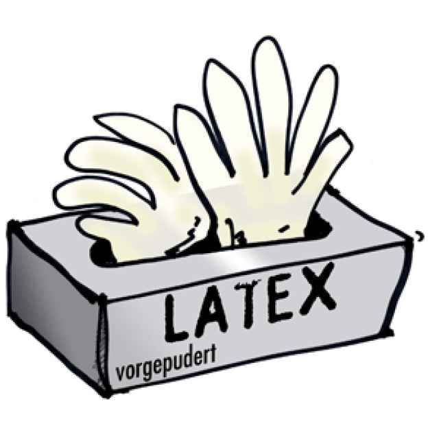 Comfort Latex gepudert Box S/7