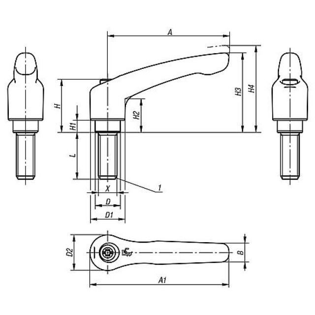 KLEMMHEBEL  Zink  K0123.0046x10