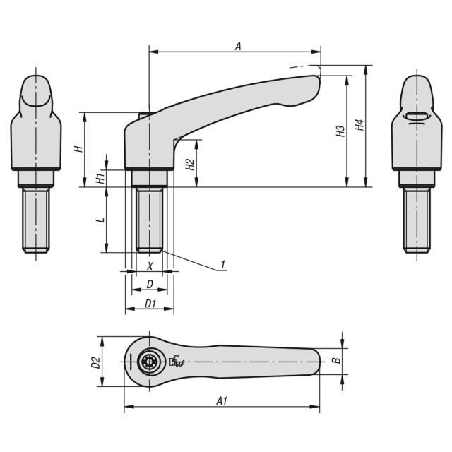 KLEMMHEBEL  Zink  K0123.0041x10