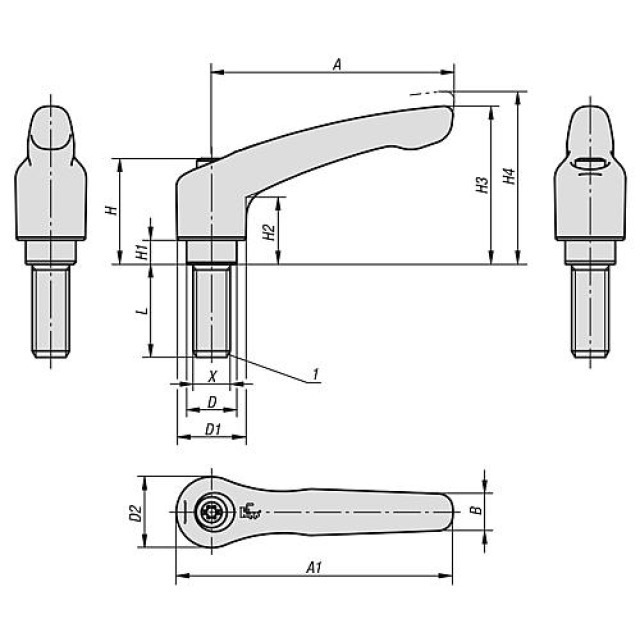 KLEMMHEBEL  Zink  K0123.00427x10