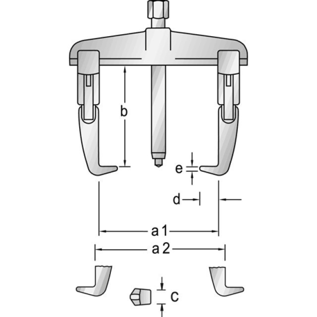 Abzieher-Set 3 Haken 1.07/K-2-SE GEDORE