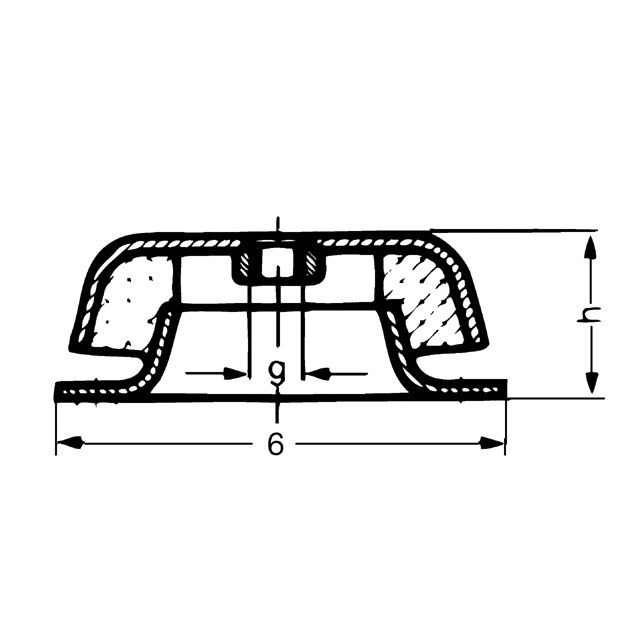 GM-FUSS MSOV 122 H=33 M10 mittel SCHWING