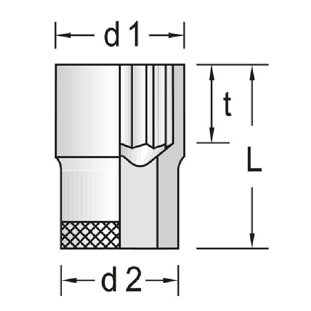 Steckschlüsseleins. D19 1.1/4AF GEDORE