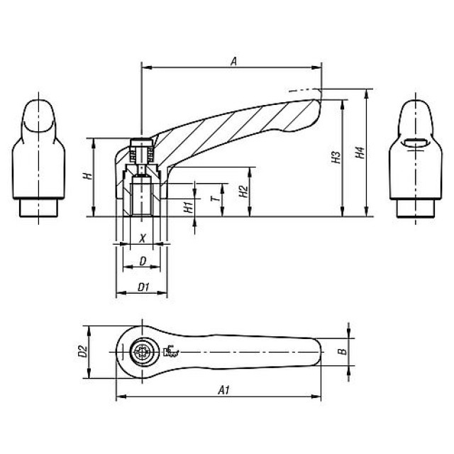 KLEMMHEBEL  Zink  K0122.0036