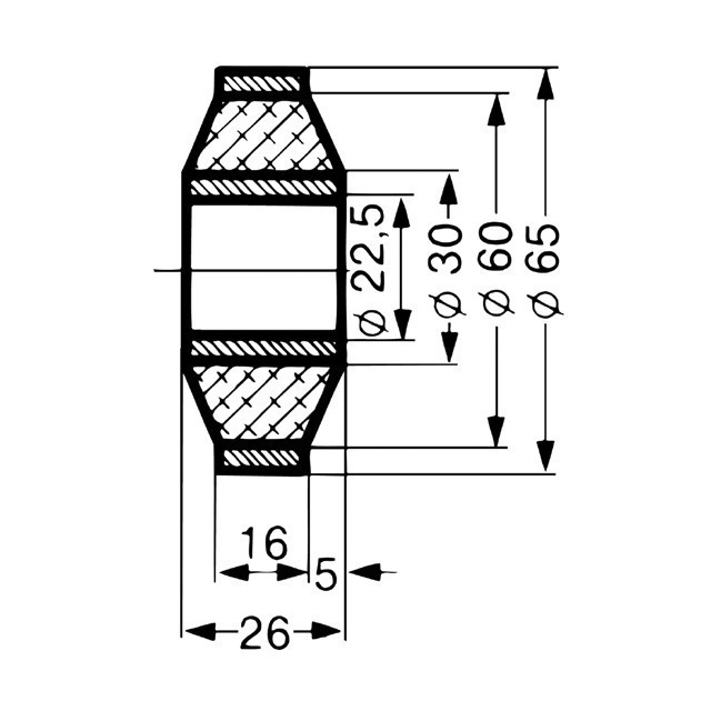 GM-ELE T1 22,5 x 65 H=26 weich SCHWING