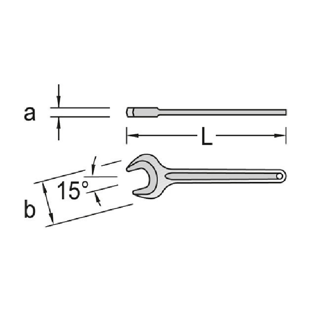 Einmaulschlüssel 894 15mm GEDORE