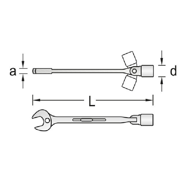 Maul-Steckschlüssel 534 17mm GEDORE